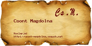 Csont Magdolna névjegykártya